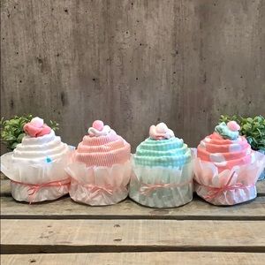Baby Cupcake Onesies ~ Set of 4
